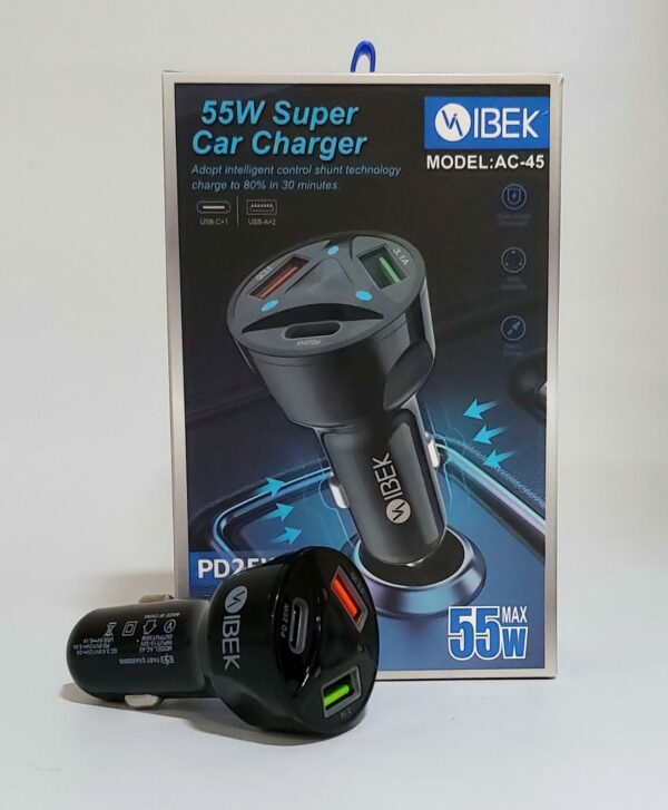 CARGADOR  DE AUTO IBEK AC-45