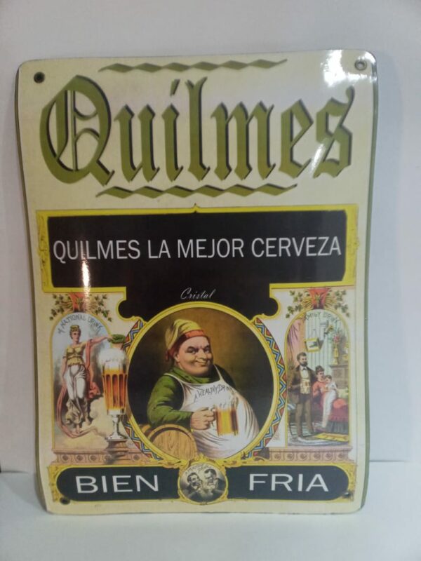 CARTEL QUILMES VINTEGE 34X23 CM.